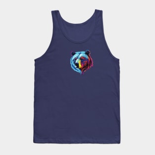 Neon grizzly bear head Tank Top